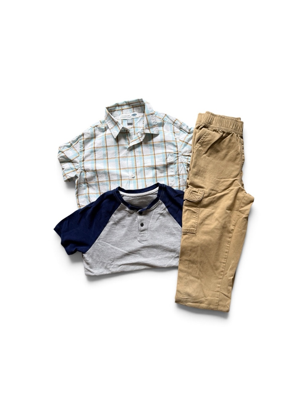 Boy’s 3 piece LOT, Size 12 Slim Fit Khaki pants w/ 2 shirts